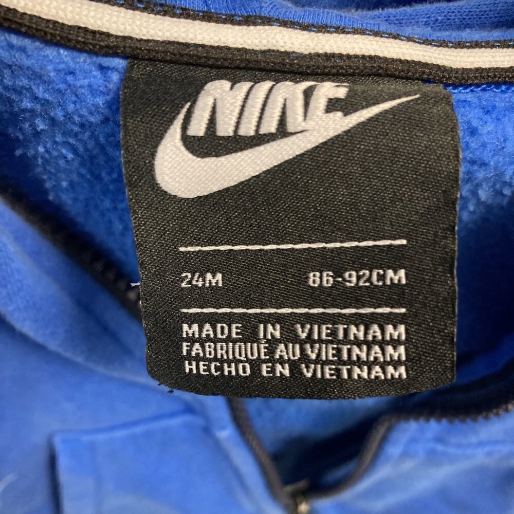 Nike blue toddler zip hoodie jacket sz 24 mos - Picture 2 of 2